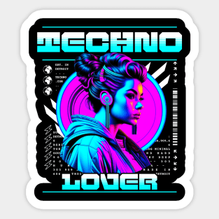 TECHNO  - Lover Headphone Steez Sticker